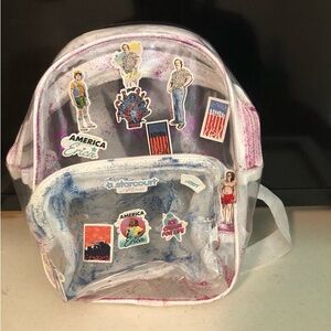 Kids Transparent Backpack with Stickers